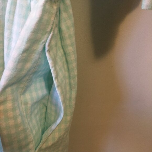 French Quintessence Elgantine Dress in Powder Blue Gingham Cotton - Picture 9 of 16